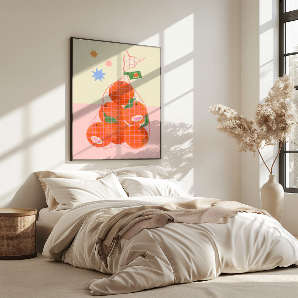 Fresh and Ripe Oranges | Poster
