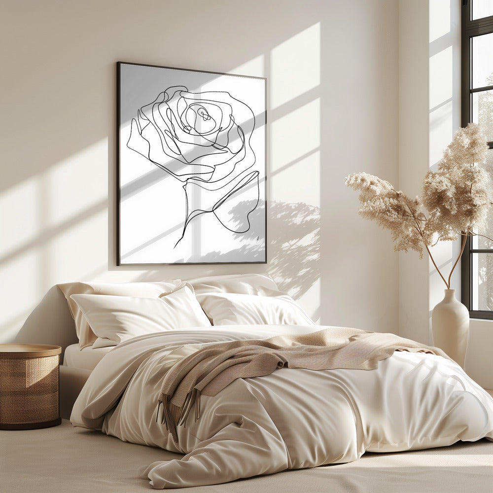 ROSE ONE-LINE DRAWING | Poster