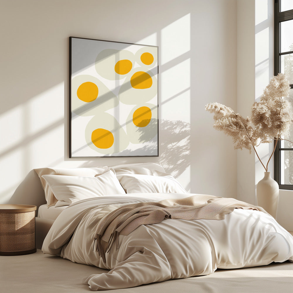 Yellow Eggs food art | Poster