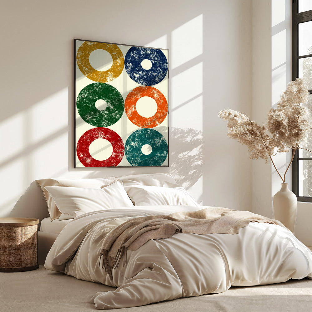 Colorful Circles Row | Poster