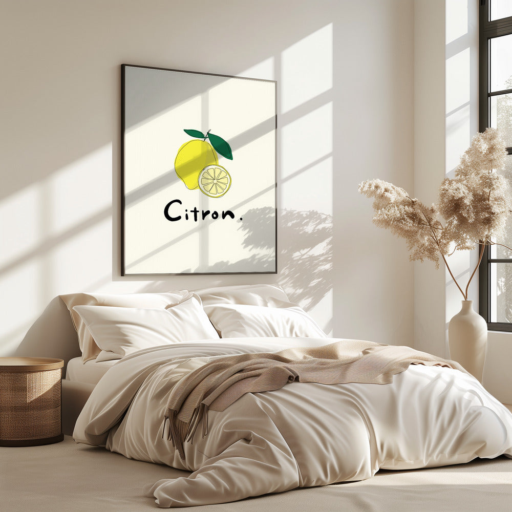 Modern French Fruits Collection &quot;Lemon / Citron&quot; | Poster