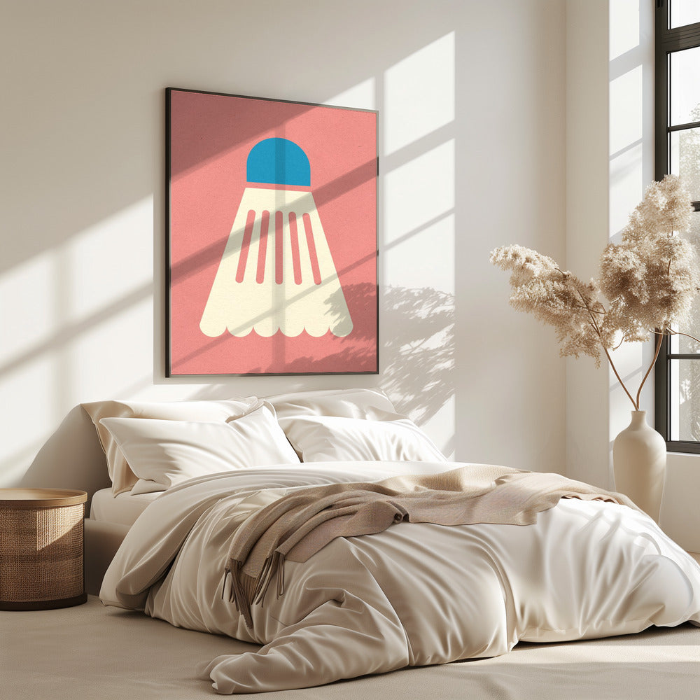 Badminton White Blue | Poster