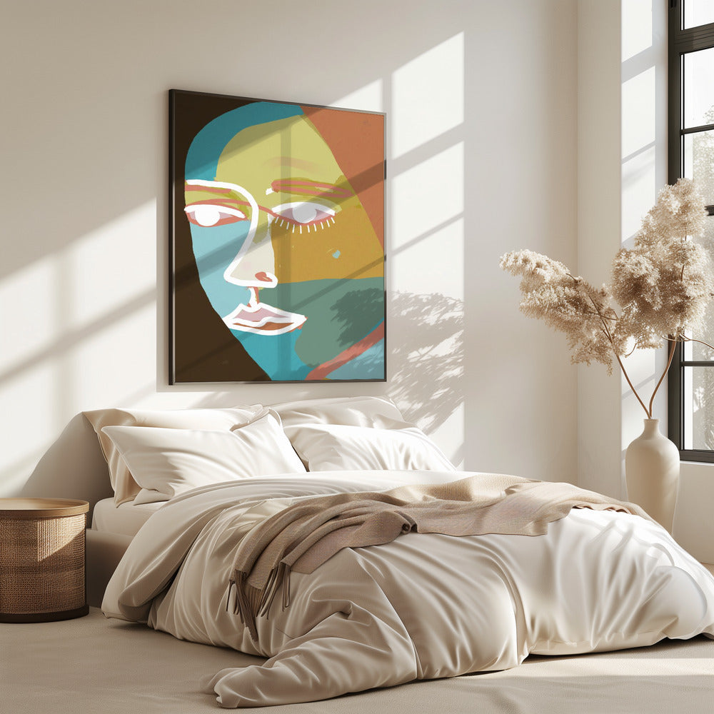 Abstract line face | Poster