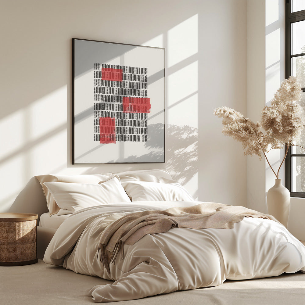 Crimson Grids | Poster