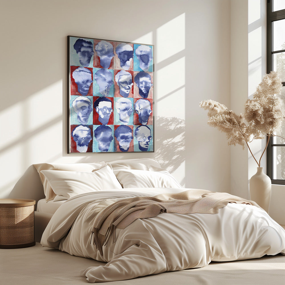 Aldo Red Blue 4x4 | Poster