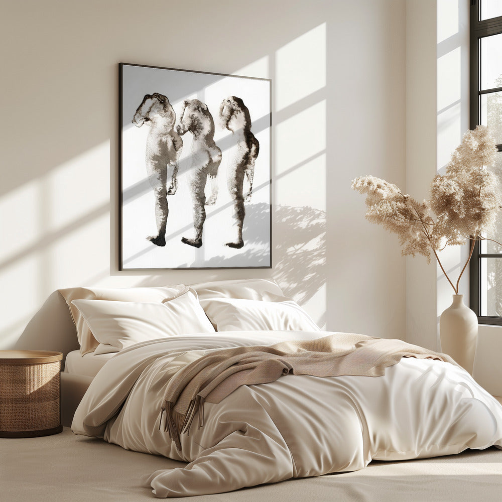 Figure Study 3x (nach Muybridge) | Poster