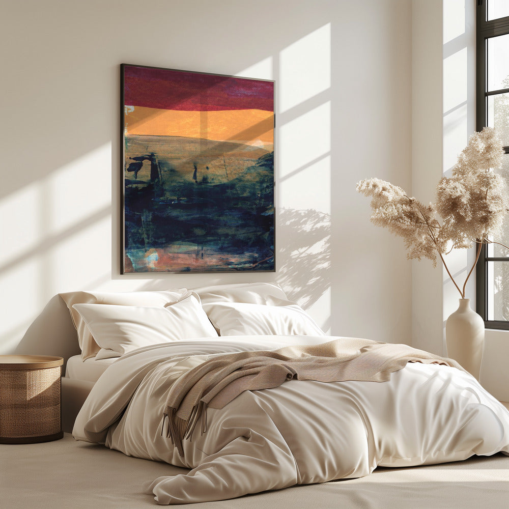 Blend Of Earthy Tones And Vibrant Teal | Poster