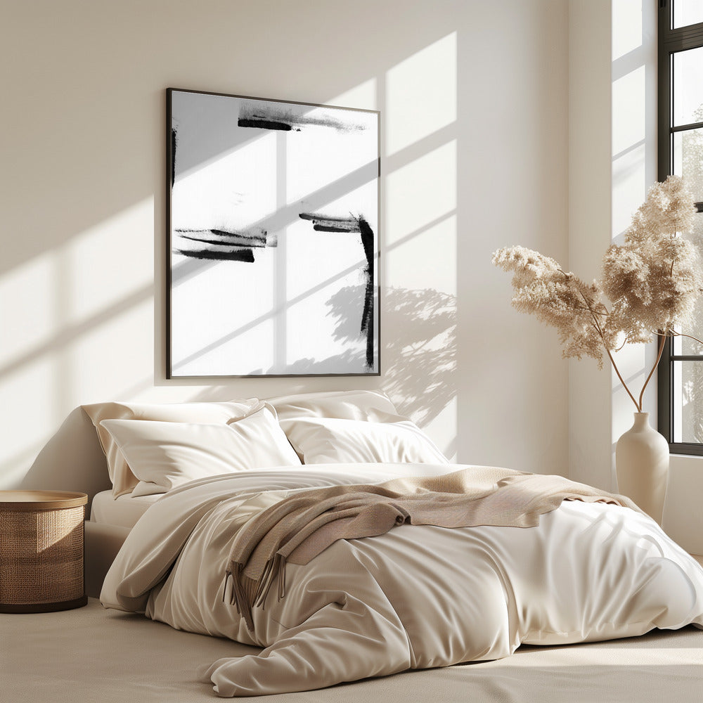 Minimal Black and White Abstract 1 | Poster