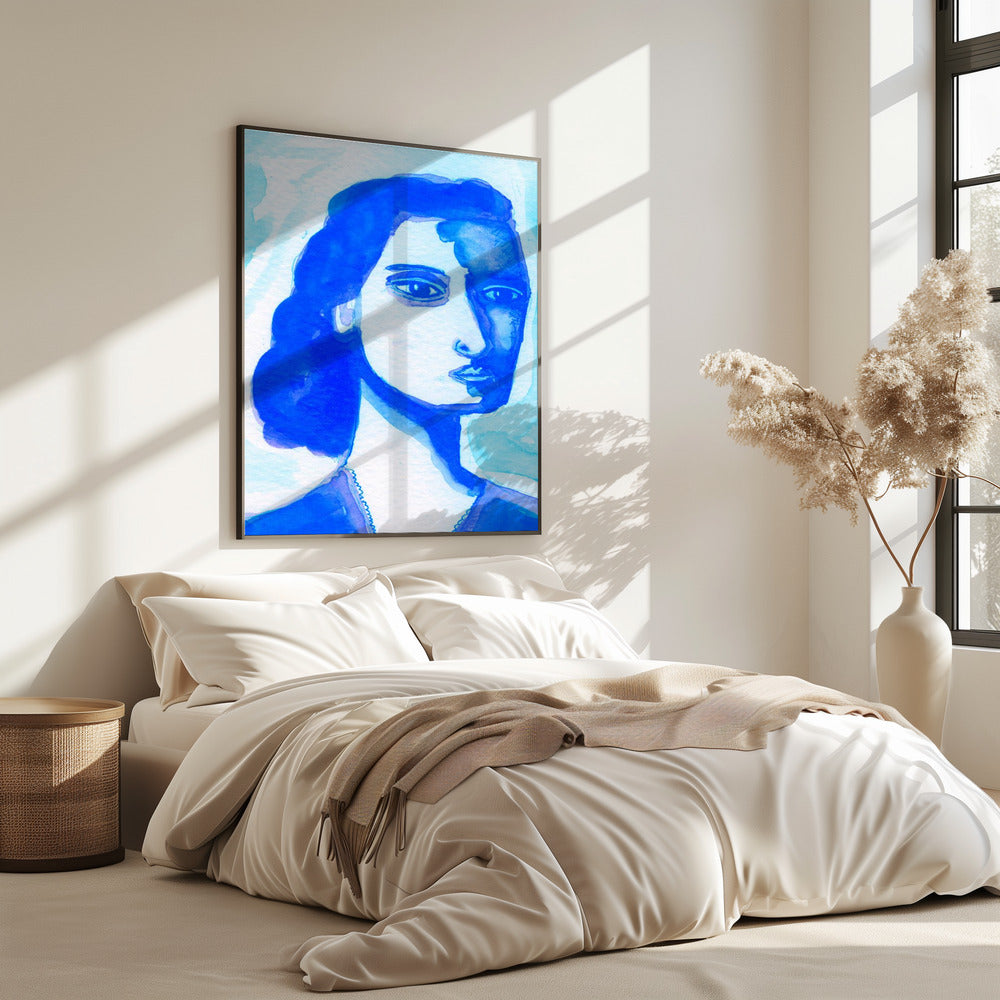 The deep thinker blue | Poster