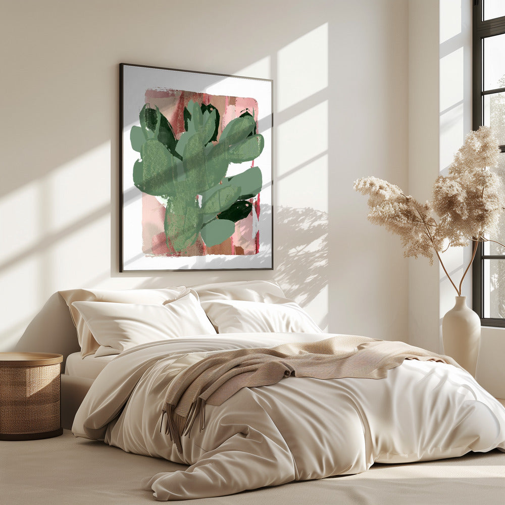 Cactus Green Pink 3 | Poster