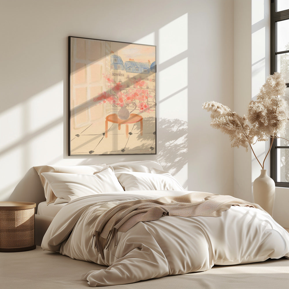 Cherry Blossoms In Parisian Apartment | Poster