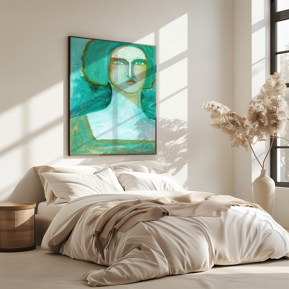 Green Girl Dreaming of the Sea | Poster