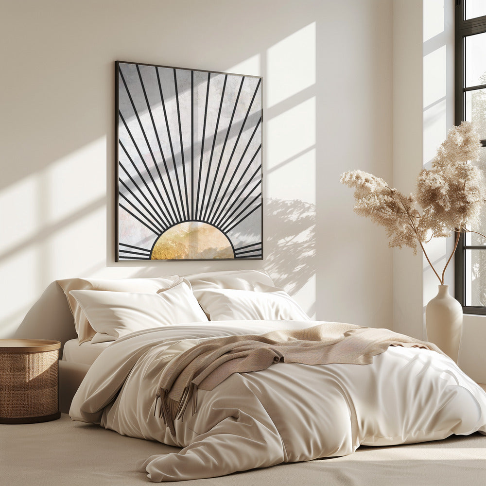 Black gold rising sun | Poster