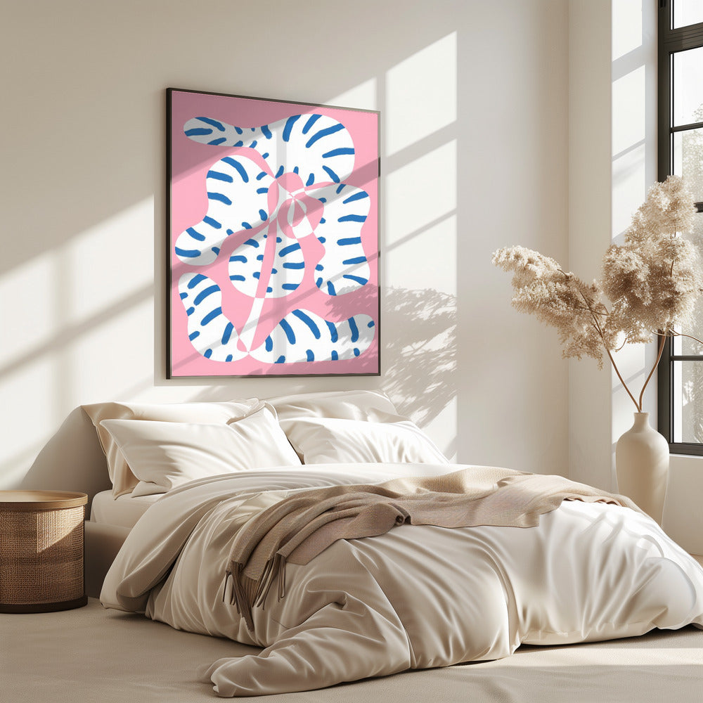 Abstract Shapes Flower Tiger print | Poster