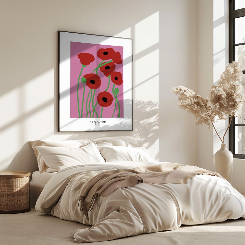 Poppies Flowers pink and red | Poster