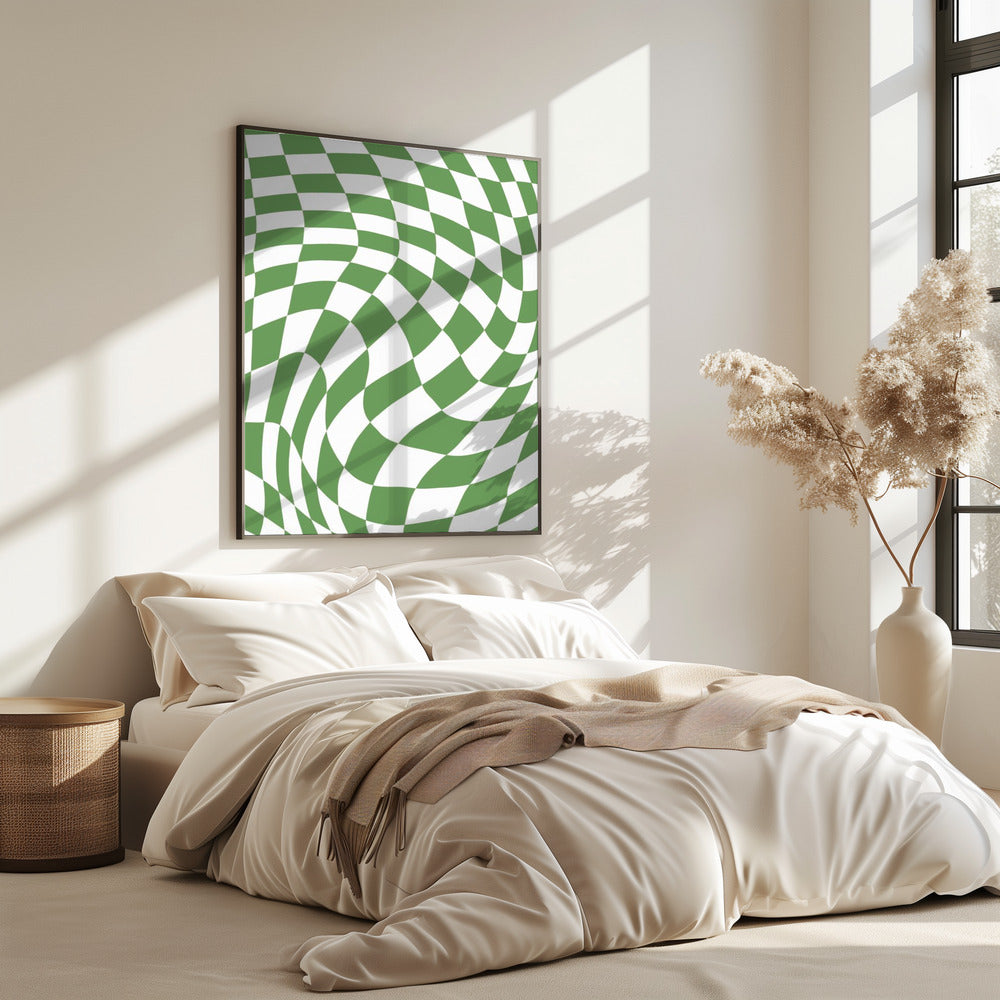 Green Checkerboard | Poster