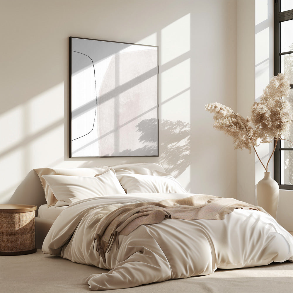 Simple Line and Soft White Texture | Poster
