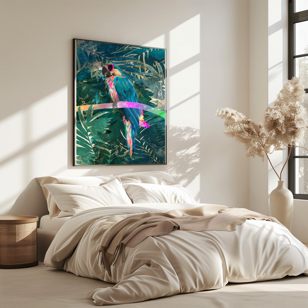 Jungle Rainbow Macaw Glasses 01 | Poster