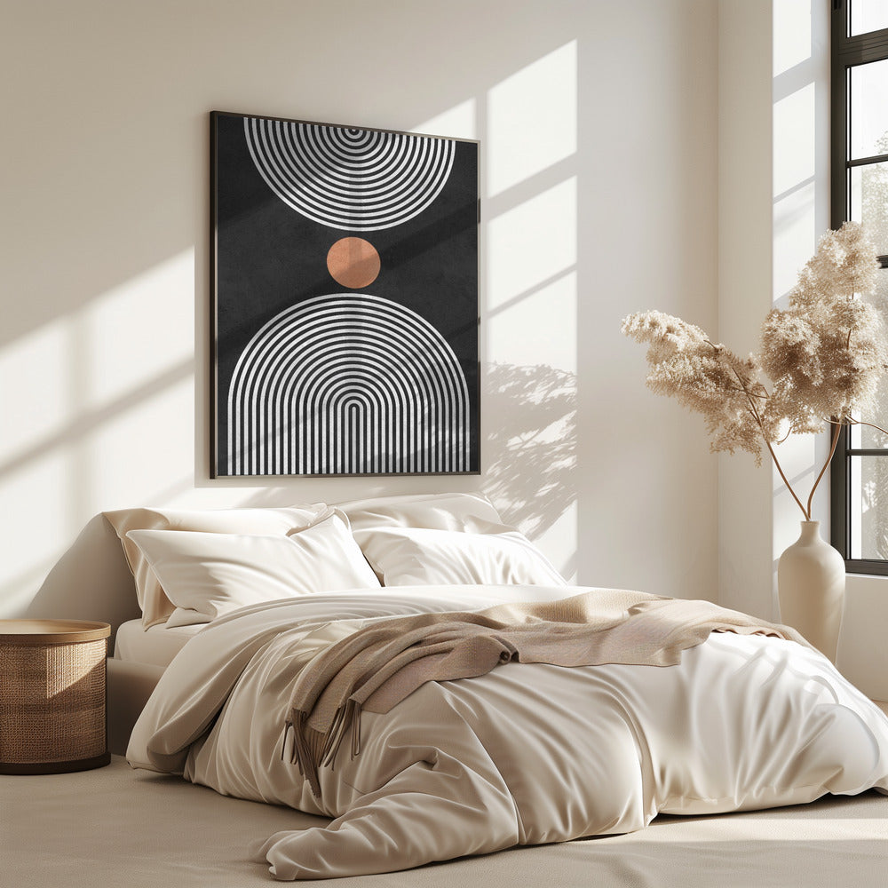 Circles on black background 5 | Poster