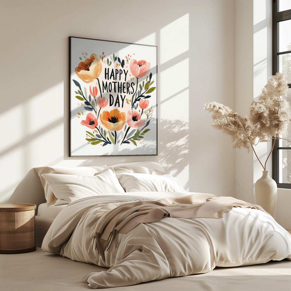 Floral Mother's Embrace | Poster