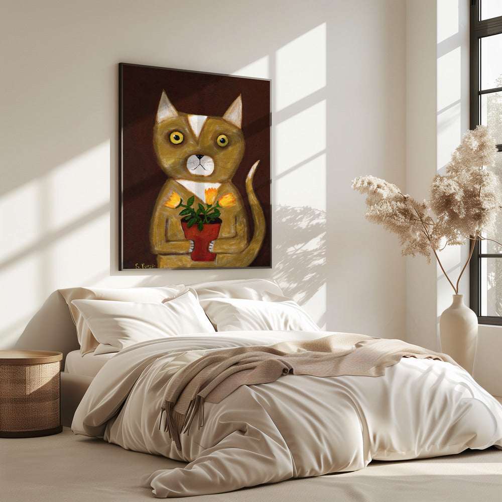 Pot Plant Cat | Poster