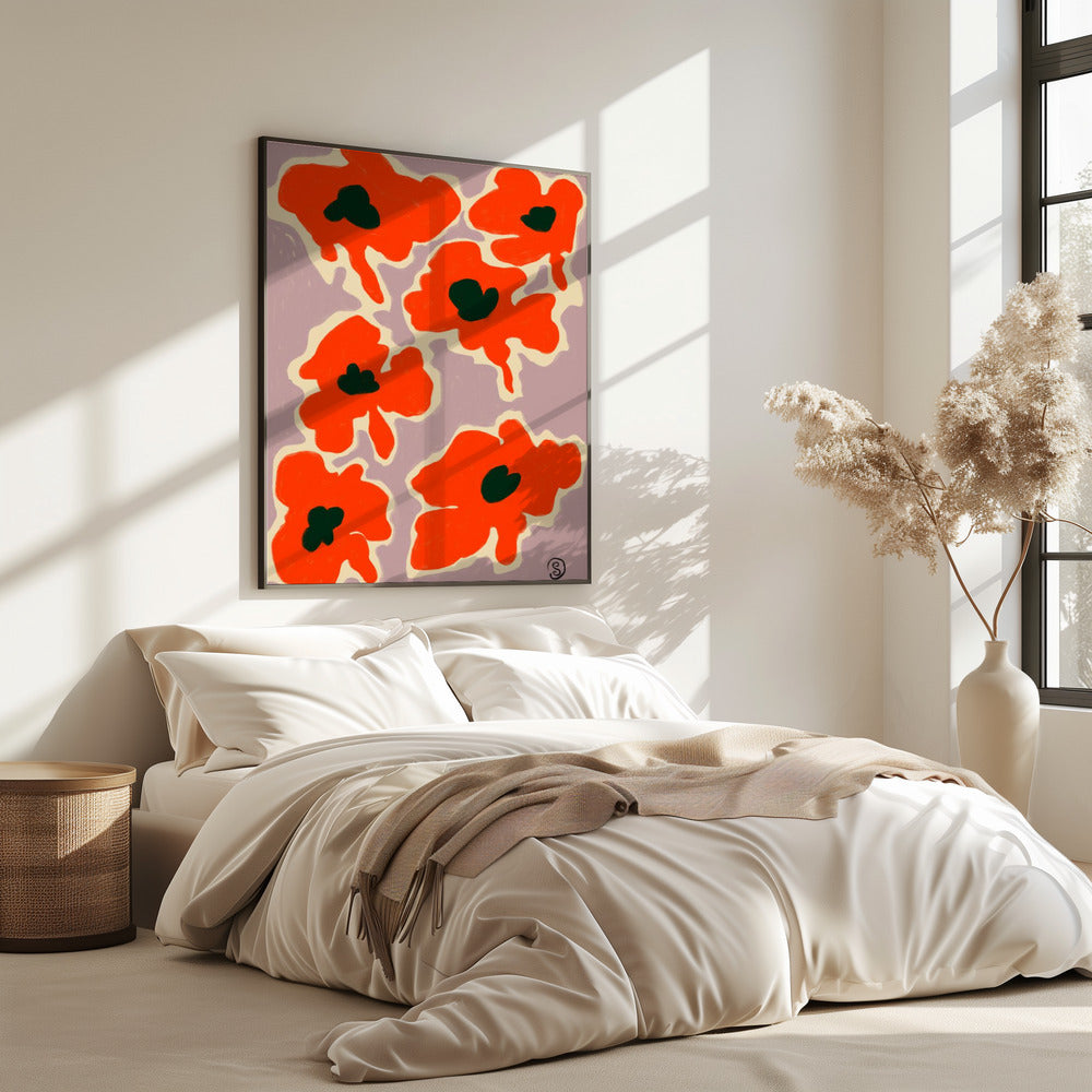 Vibrant Poppy Flowers | Poster