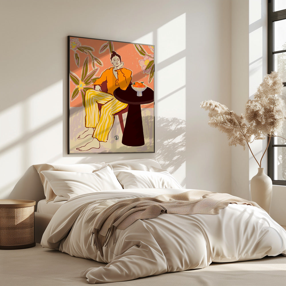 Woman With Oranges | Poster