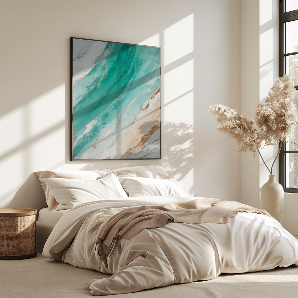 Ocean Waves Or Marble Patterns | Poster