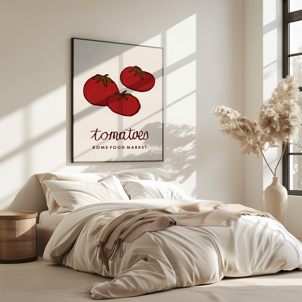 Food Art - Tomatoes Rome Food Market | Poster