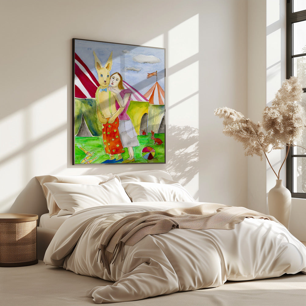 Circus Performers with Rabbits | Poster