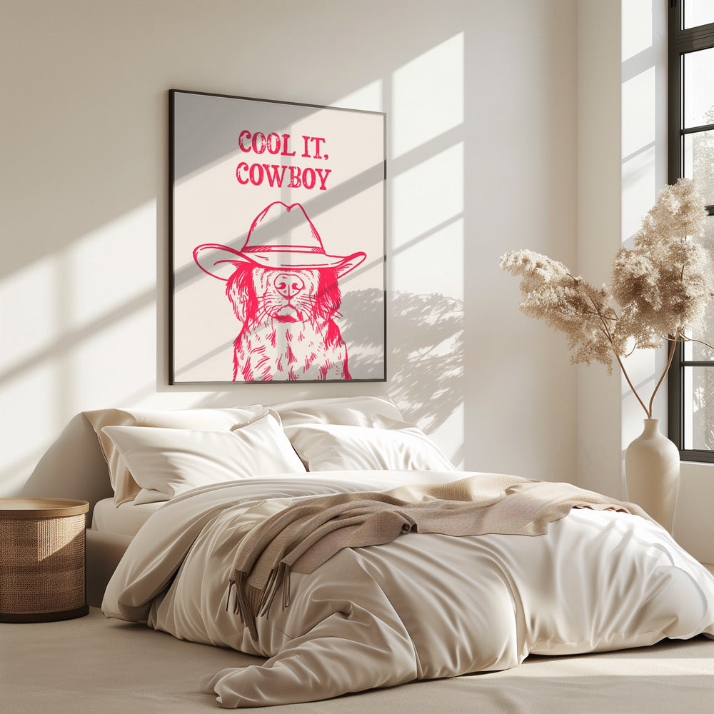 Cool it Cowboy Pink | Poster