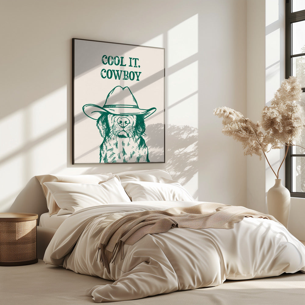 Cool it Cowboy Green | Poster