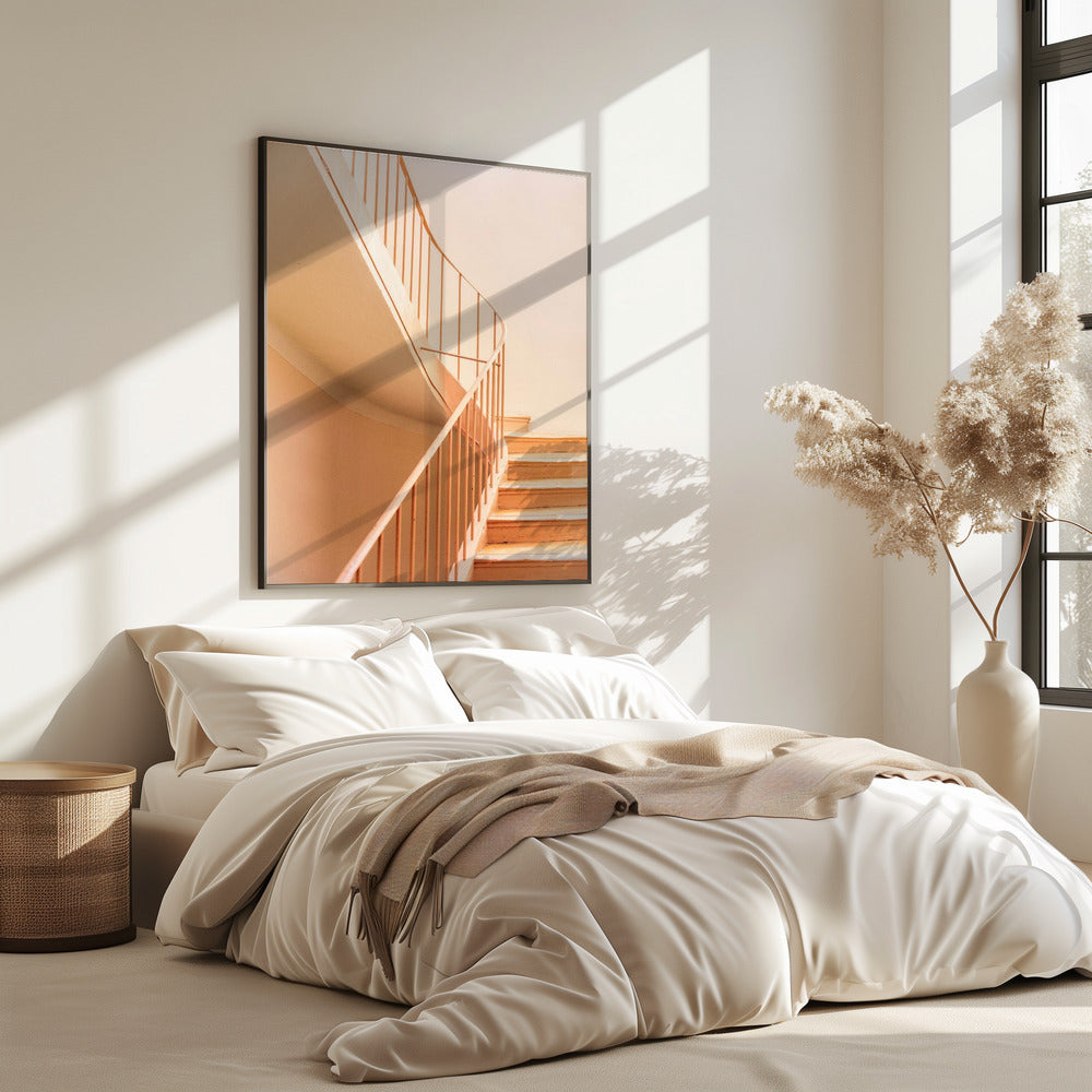 Orange Steps | Architectural Minimalism | Poster