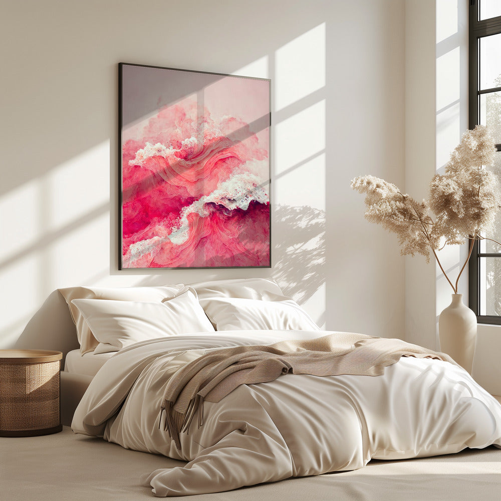 Crimson Waves Flow | Poster