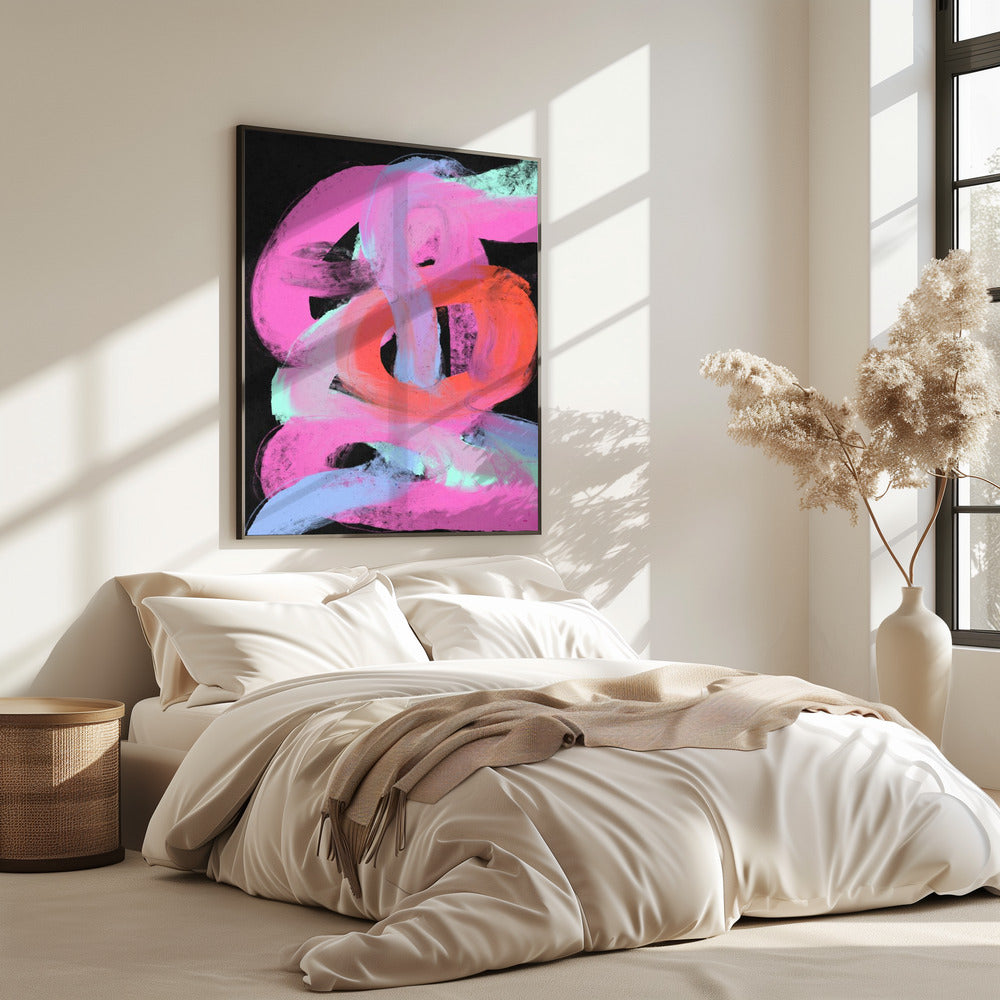 Neon Swirls | Poster