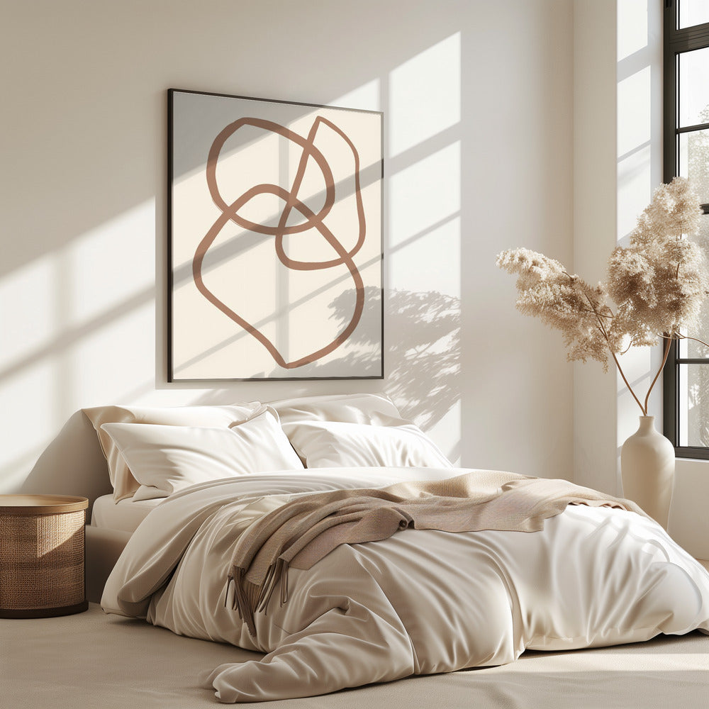 Abstract Lines Mocha 5 | Poster