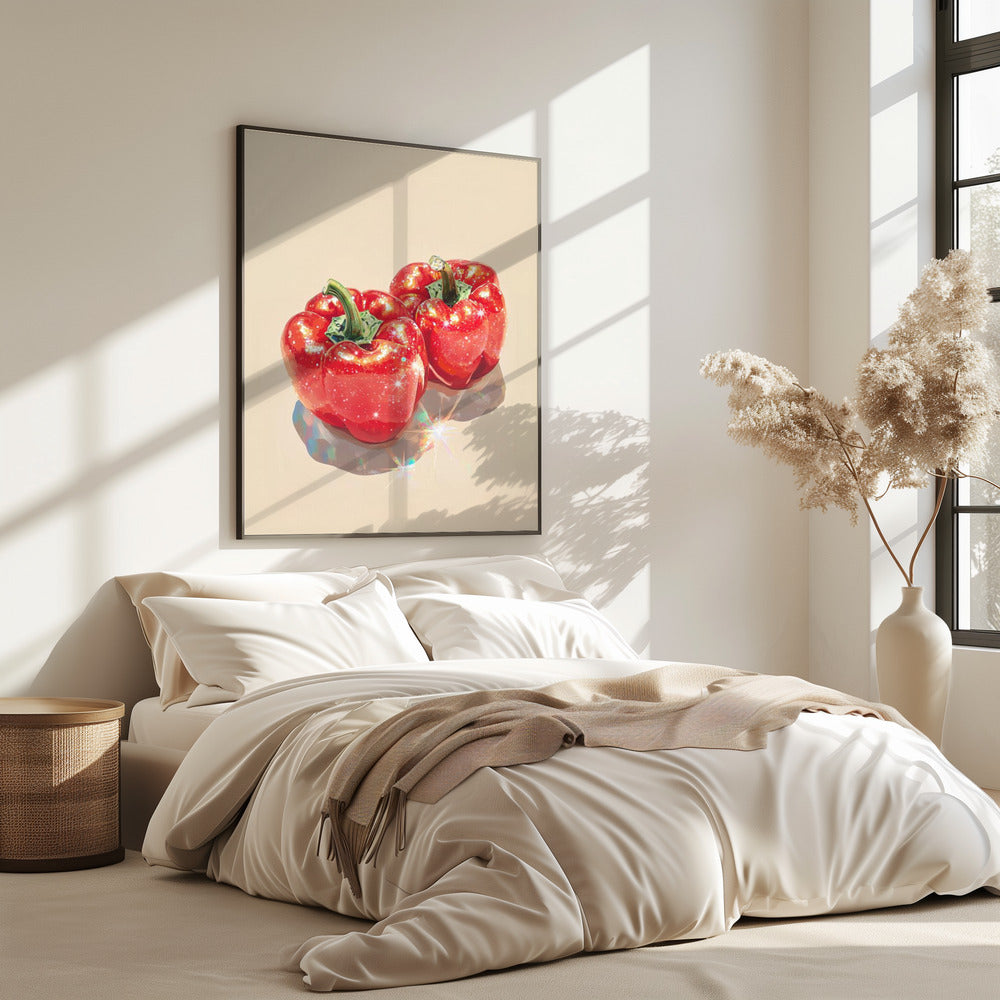 Sparkling Red Bell Peppers | Poster