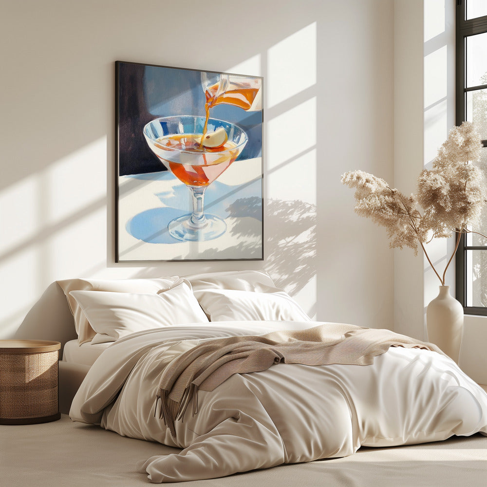 Pouring Lemon Tea into a Glass | Poster