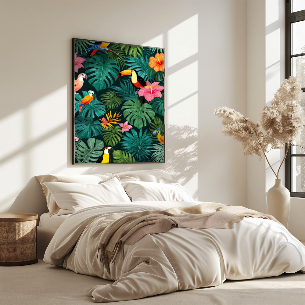Tropical Paradise Jungle Pattern | Poster