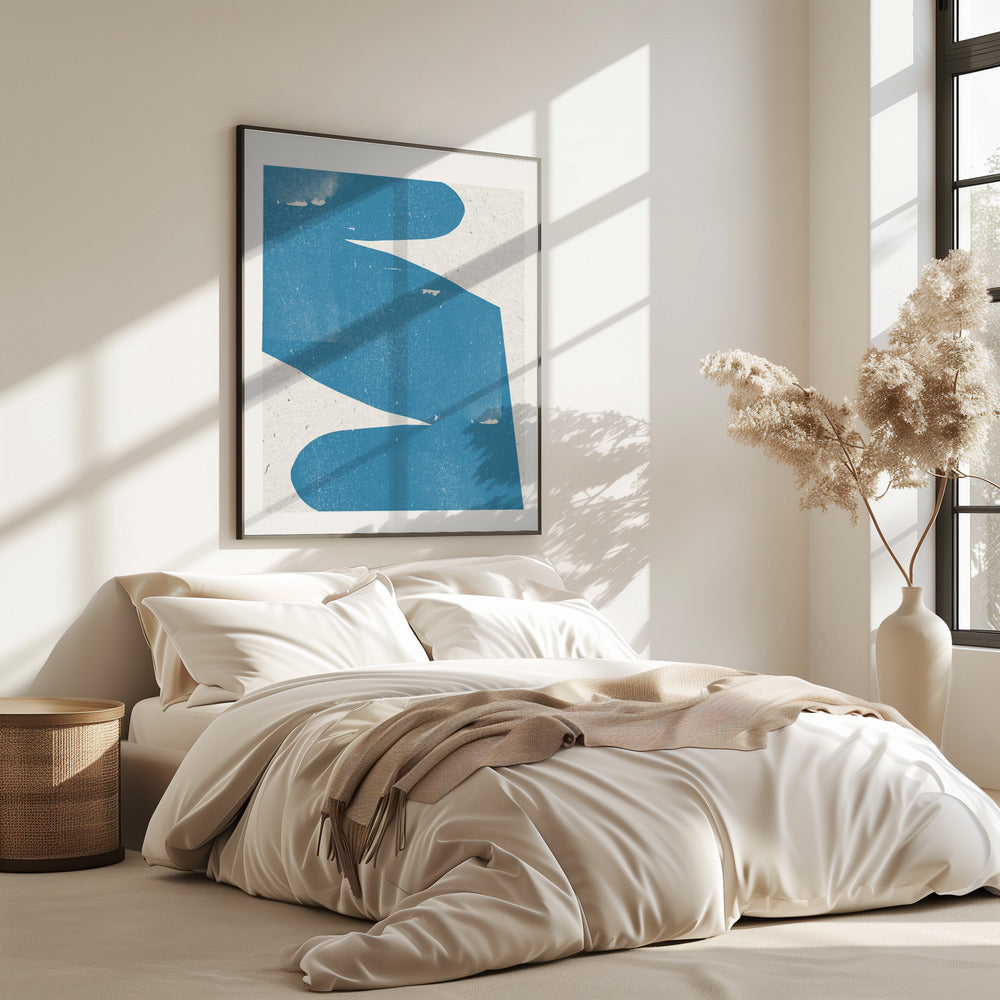 Blue Abstract Curve | Poster