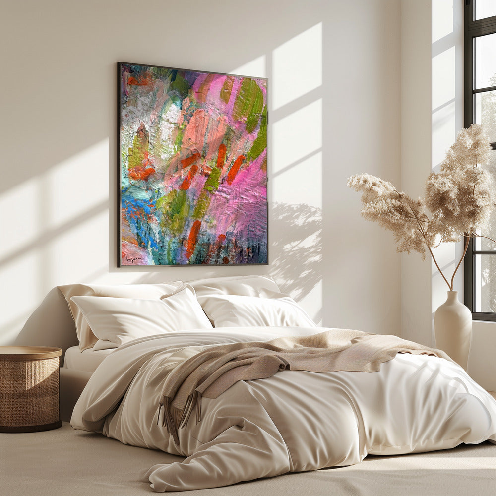 Whispering Pink Brushstrokes | Poster