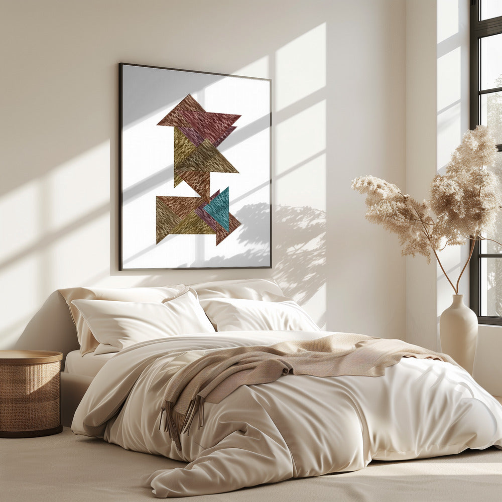 Mocha Textural Abstract 1 | Poster