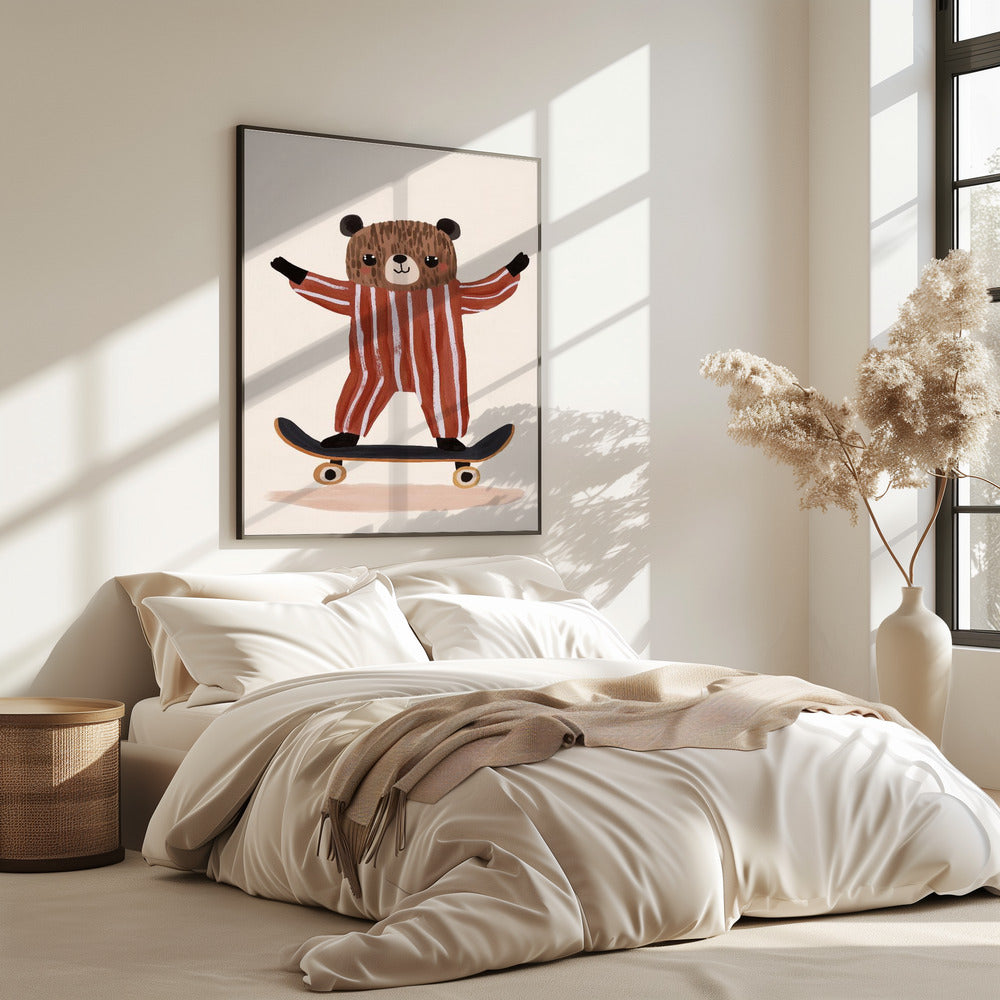 Skater Bear Joy | Poster