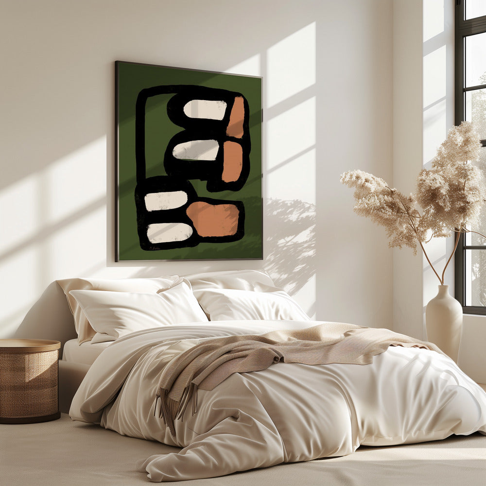 Oval abstract green | Poster