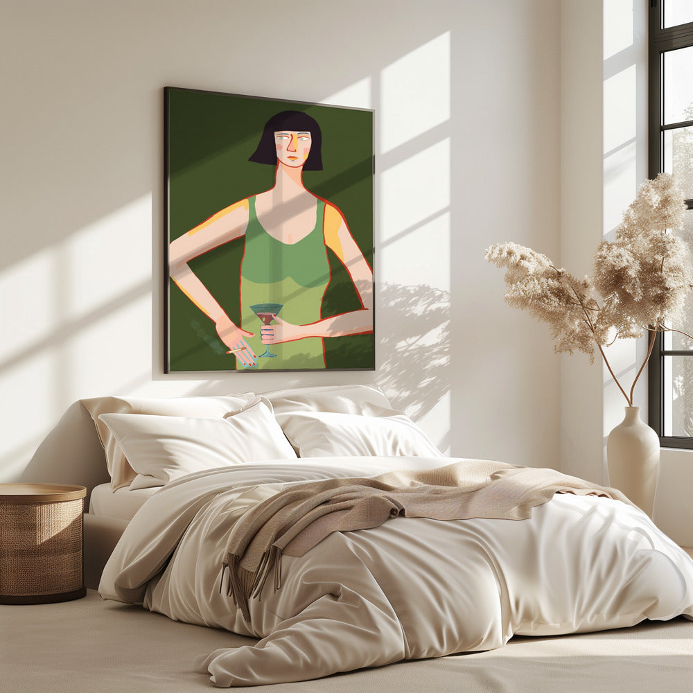 Lady with cocktail | Poster