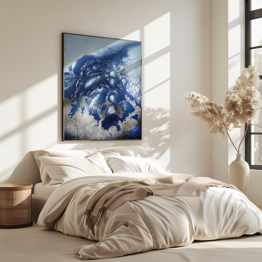 Soothing -&quot; Ocean Wave Waltz  1&quot; - Watercolor waves | Poster