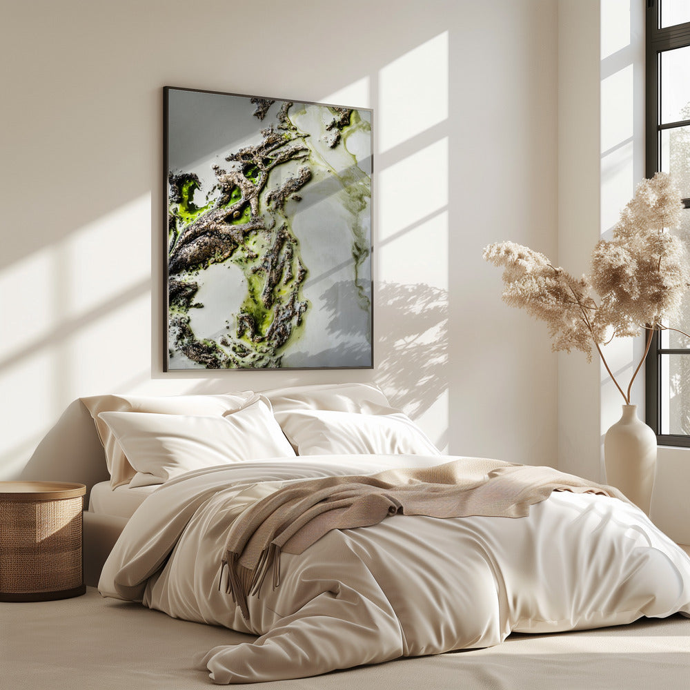 Contemporary Art - Olive Enigma -  Green accent | Poster