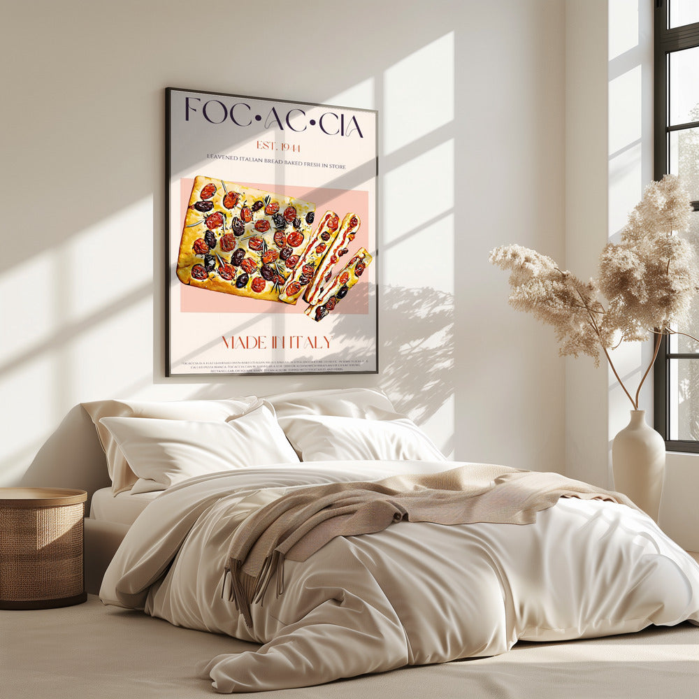 Italian Bread with Tomatoes and Olives | Poster