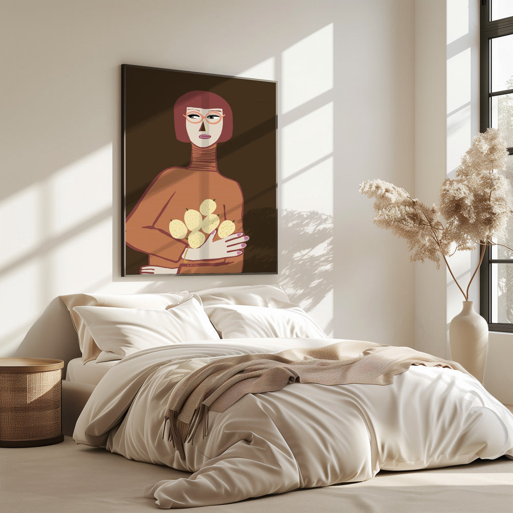 Lady with lemons | Poster