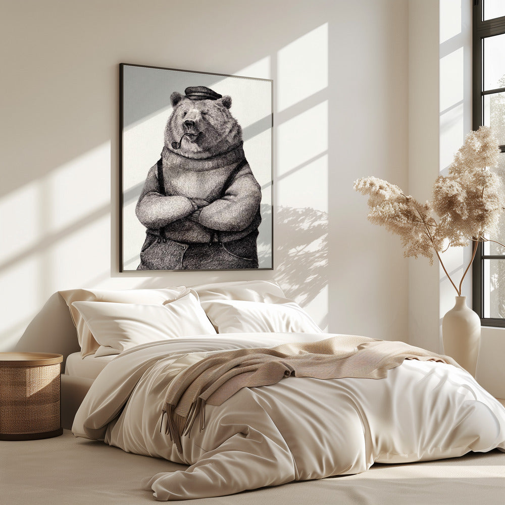 Bear In Vintage Attire | Poster